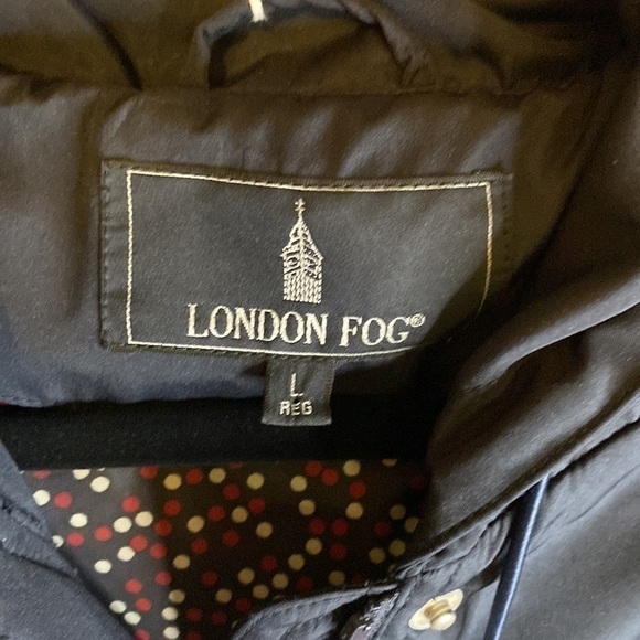 London Fog Emilia Navy & Grey Zip Up Hooded Jacket Size L - Picture 4 of 14